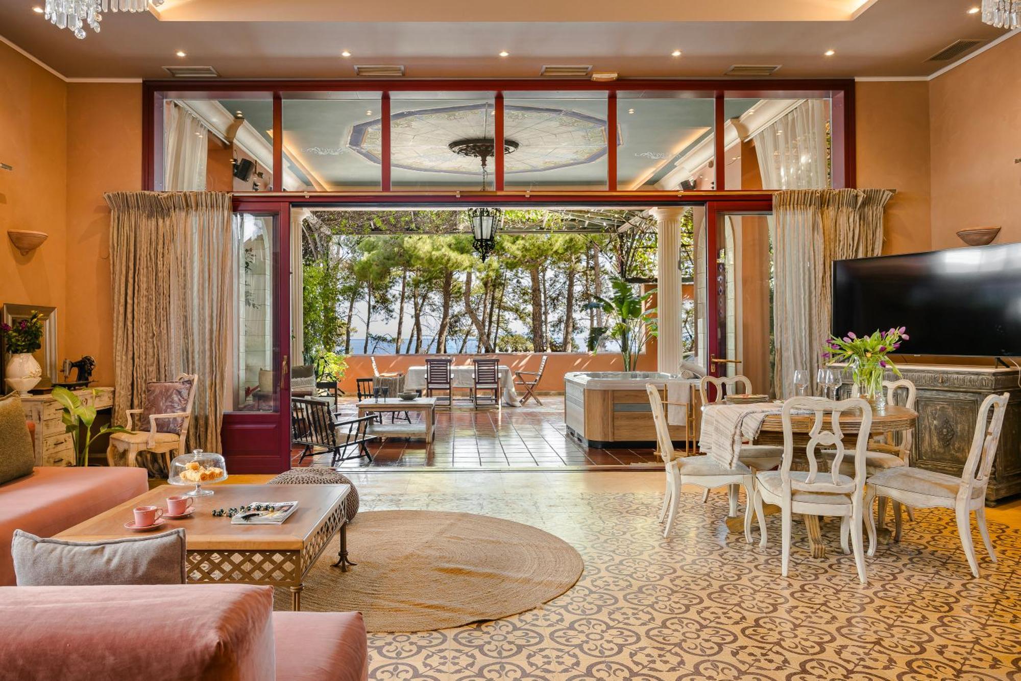 Scorpios Mansion / Downtown Skala / Seaside Villa Luaran gambar